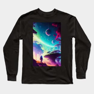 Abstract Another World Explorer Long Sleeve T-Shirt